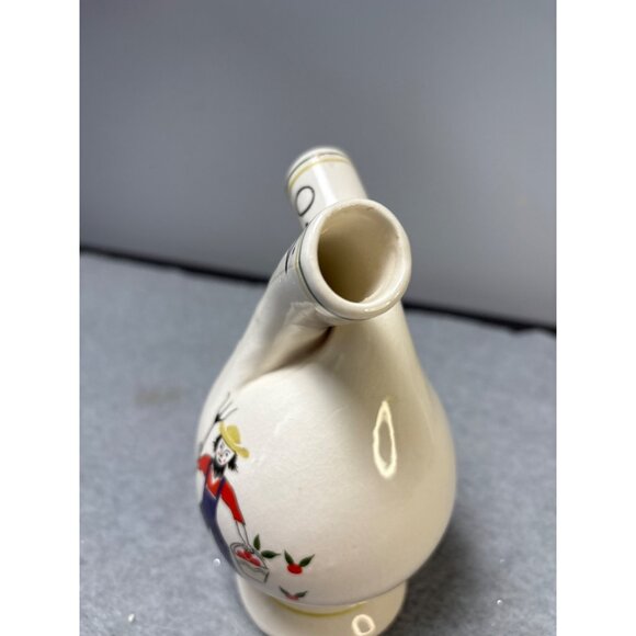 Vintage Royal Sealy Japan Ceramic Oil & Vinegar Decanter 1960s Farmer and Wife - Picture 8 of 11